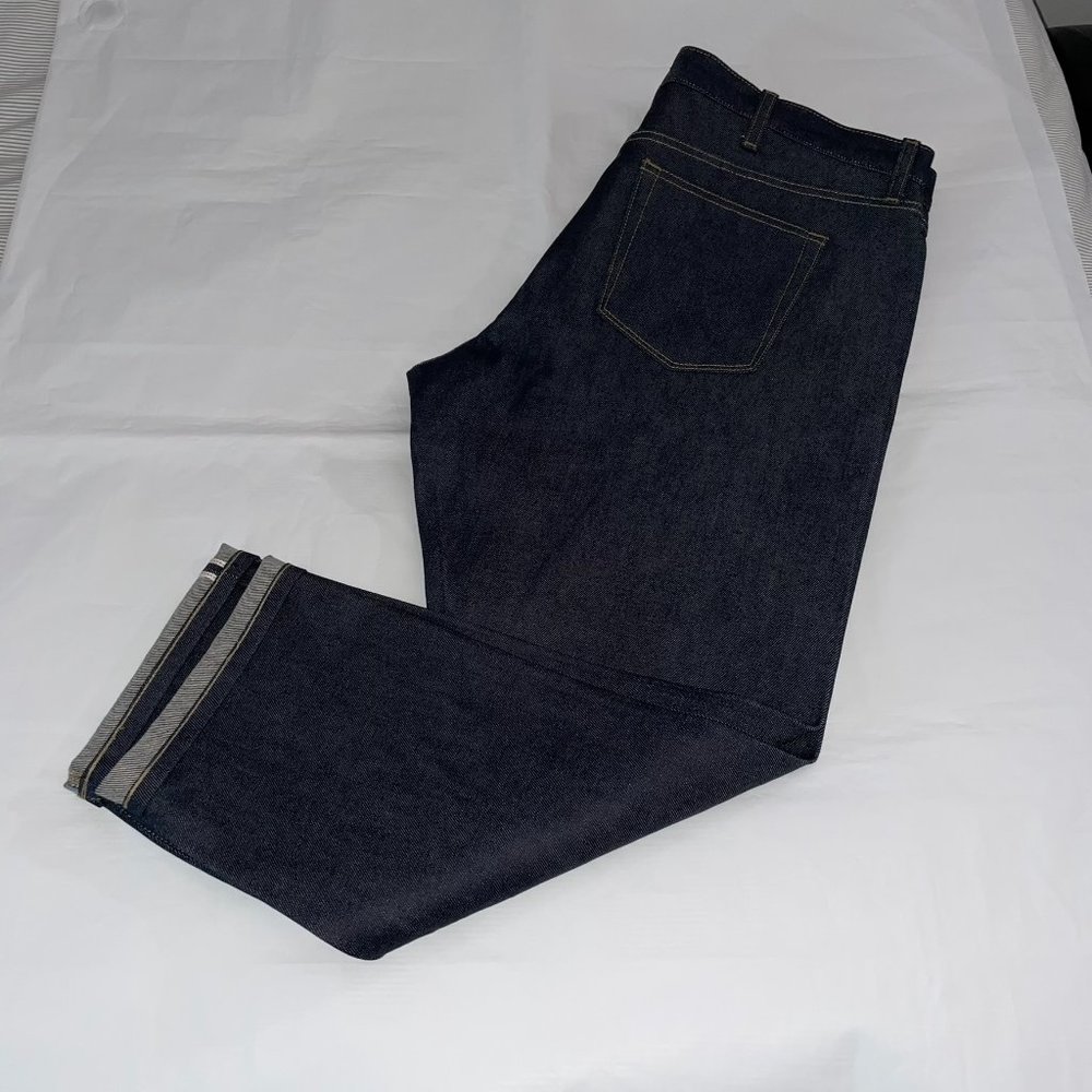 Uniqlo Stretch Selvedge Slim-Fit Jeans in Raw Indigo Denim Men's 40 x 28